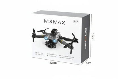 M3 MAX Dual Camera FPV Drone – Advanced Obstacle Avoidance & Triple Battery Combo
