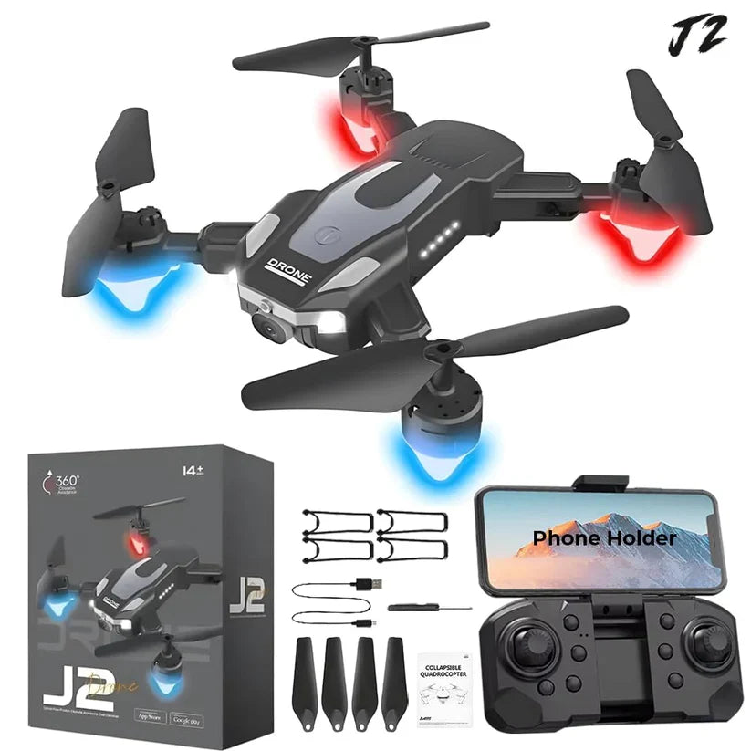 J2 Dual Foldable RC Drone with 2 Batteries